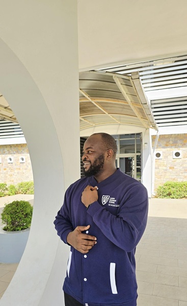 .Dark Blue Varsity Jacket.